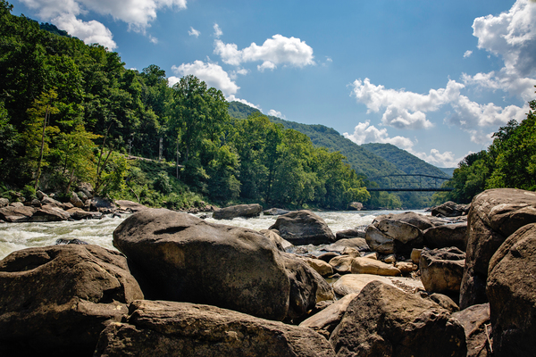 Fayette Station below New River Gorge Bridge